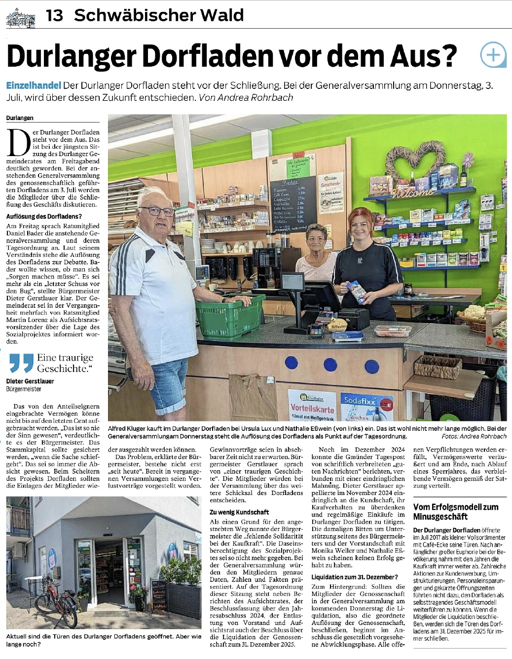 Gmünder Tagespost vom 30.6.25